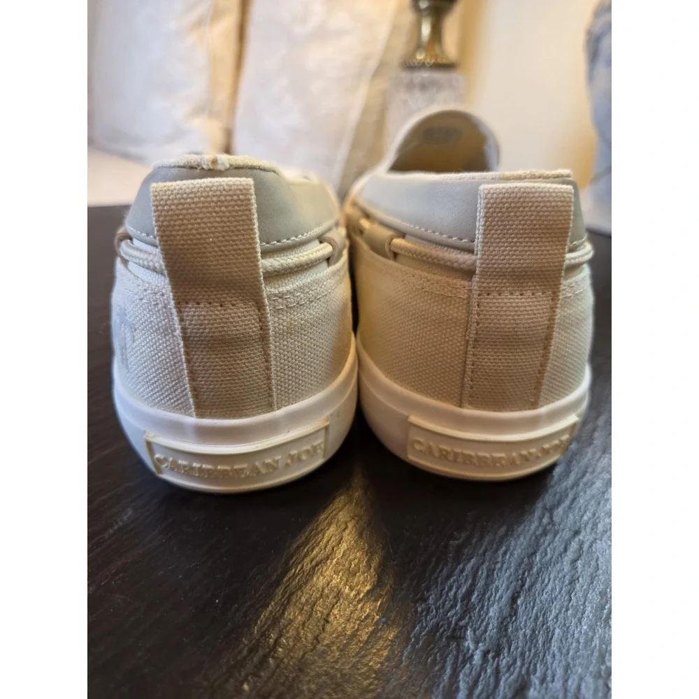 Caribbean Joe Men's Ryan Slip On Boat Sneaker Loafers Ivory Mesh Size 9 NEW!